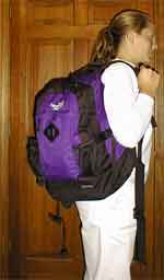 Pack should not be worn on one shoulder